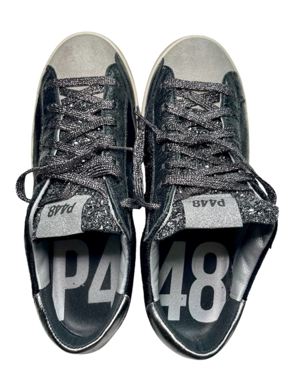 P448 Womens John Cow/Glitter Sneaker Size 39 US 8.5